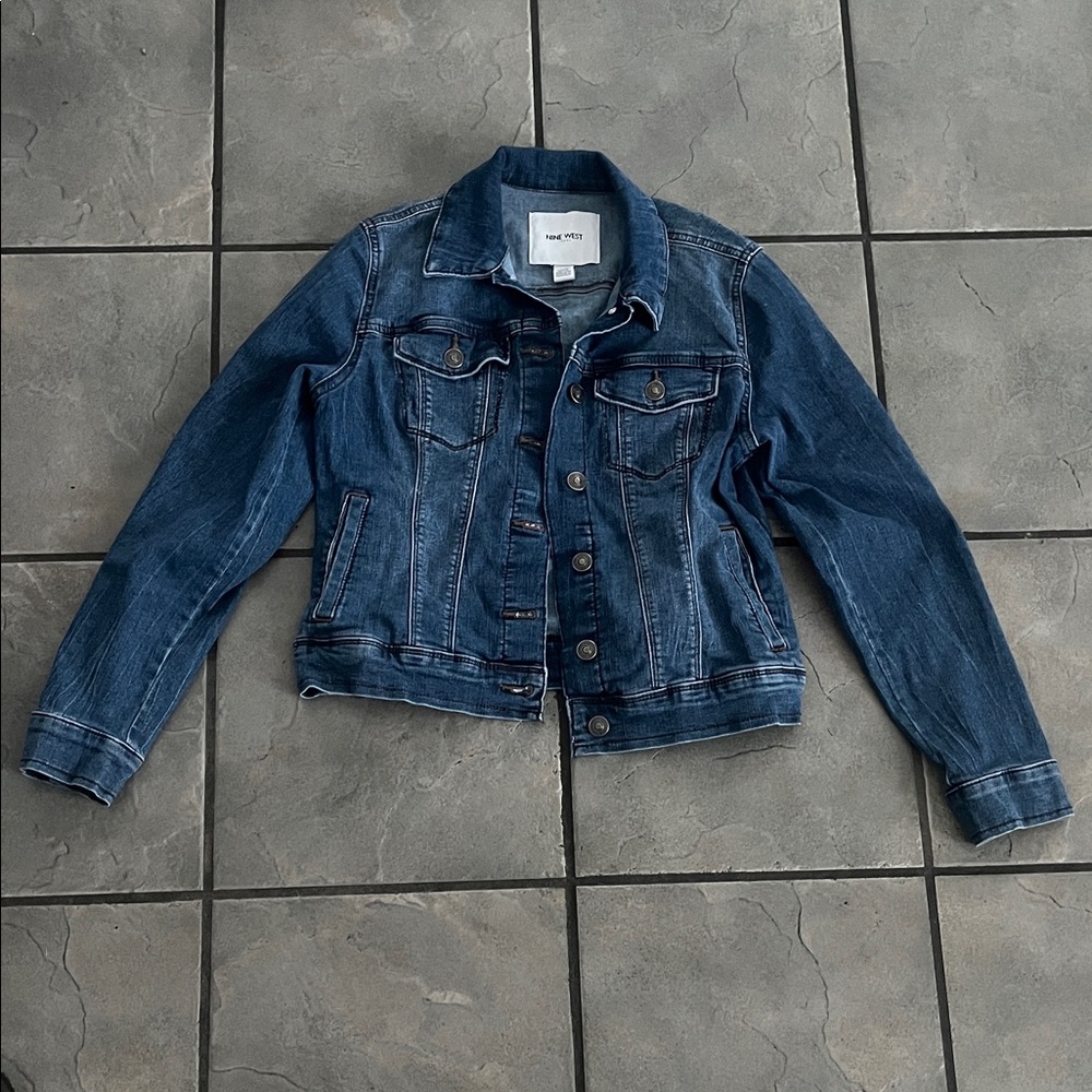 Nine West Blue Denim Jean Jacket